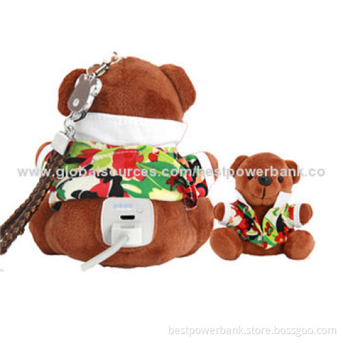 Colorful Doll Cool Bear Original Battery 6,000mAh Smartphone Universal Power Banks with USB Charger